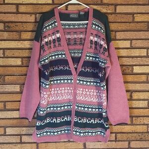 Paris Sport Club World Wide Large School Teacher Sweater Cardigan